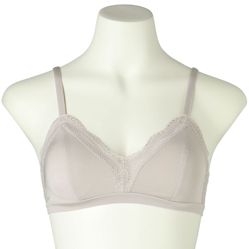 24ベンベルグベア天[フックアイソフトブラジャー(ノンワイヤー