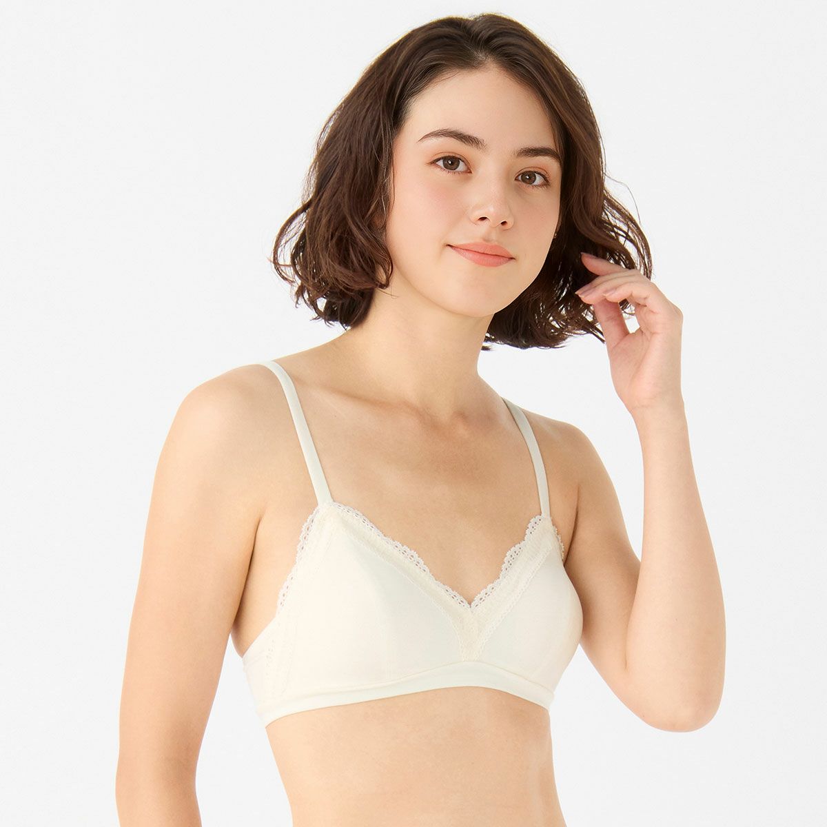 24ベンベルグベア天[フックアイソフトブラジャー(ノンワイヤー)] | KID