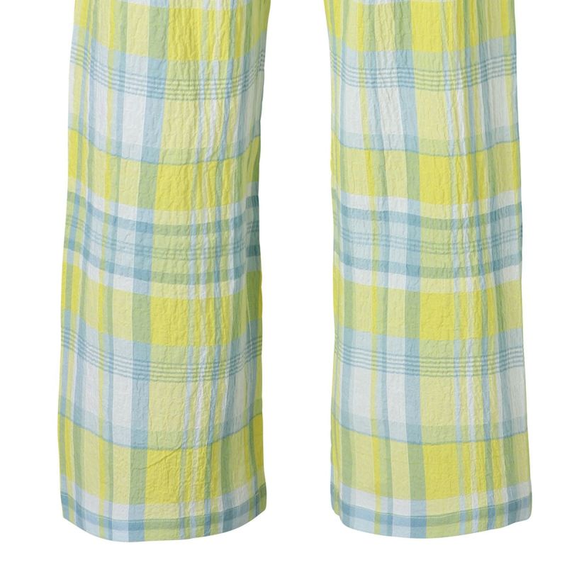 新品未使用￤KID BLUE 24シャーリングチェック[7分袖パジャマ] 24シャーリングチェック[7分袖パジャマ] | KID BLUE OFFICIAL