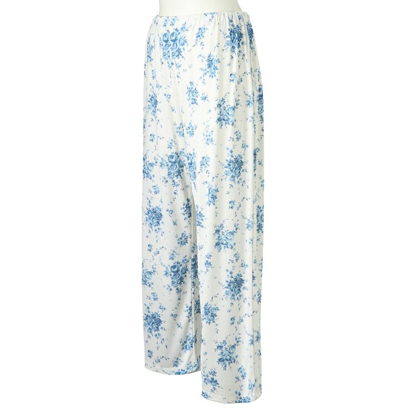 KID BLUE 花柄ルームウェア Mサイズ　シルク混【新品】ゆったり着心地 KID BLUE パジャマ ルームウェア キッドブルー -24キルト