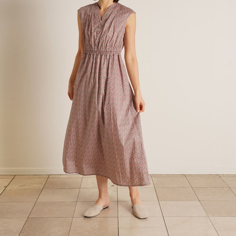 24LIBERTYプリント[フレンチスリーブワンピース] | KID BLUE