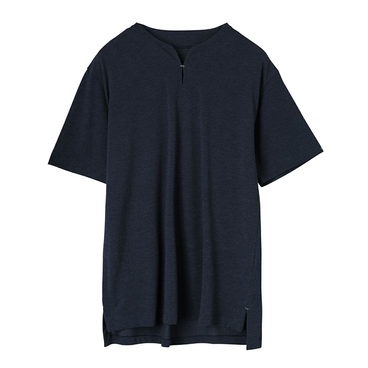 Naptime 5分袖シャツ 黒 メンズ レギュラーカラー七分袖シャツ FB5042M－8