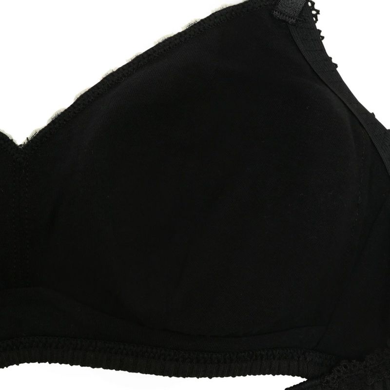 24AWオーガニックコットンリブ[フックアイソフトブラジャー(ノン