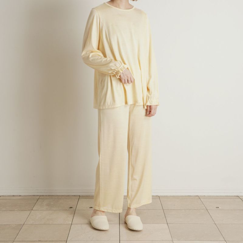 キッドブルー シルク ナイトウェア 新品 24AWトップシルク天竺[長袖パジャマ] | KID BLUE OFFICIAL