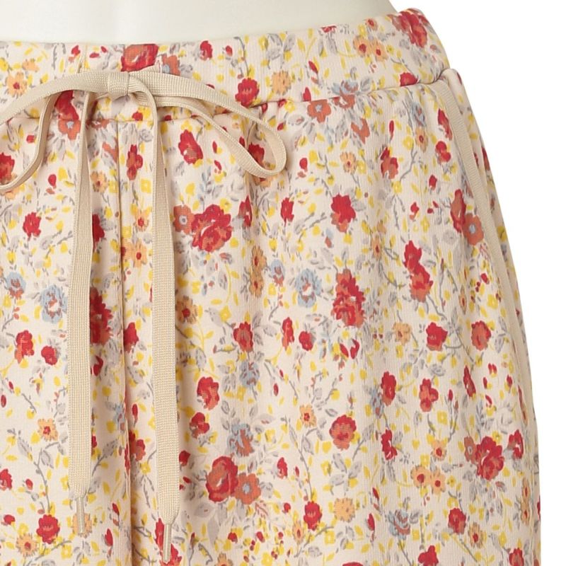 キッドブルー 裏シャギーガーニッシュフラワー パンツ フルレングス ルームウェア KID BLUE 20%OFF 送料無料 裏シャギーガーニッシュフラワー[フルレングスボトムス] | KID BLUE