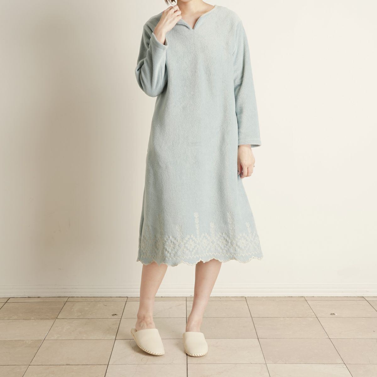 24フリースエンブ[長袖ワンピース] | KID BLUE OFFICIAL ONLINE STORE