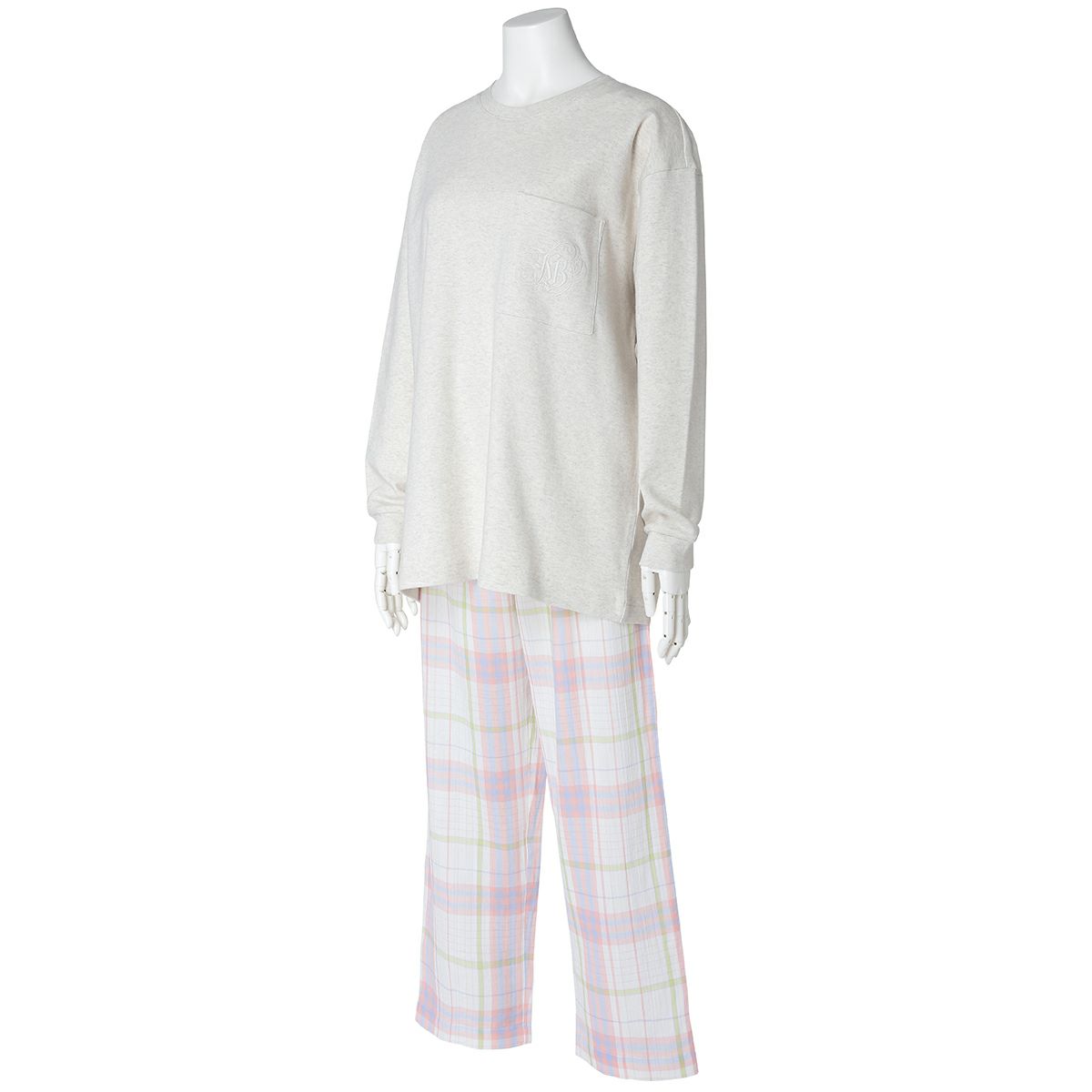 Wガーゼラインチェック[長袖パジャマ] | KID BLUE OFFICIAL ONLINE STORE