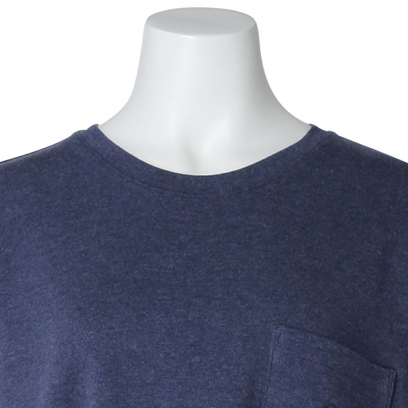 IKUKO長袖ガーゼパジャマ Men's IKUKO 杢糸ダブルガーゼ 襟付きメンズパジャマ/ネイビー