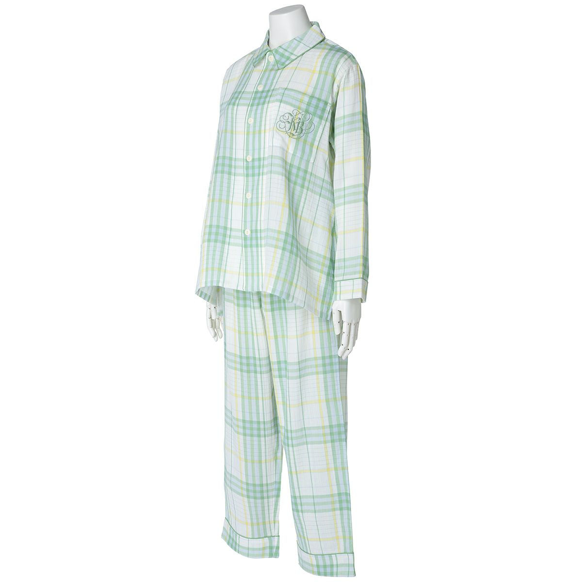 Wガーゼラインチェック[長袖パジャマ] | KID BLUE OFFICIAL ONLINE STORE