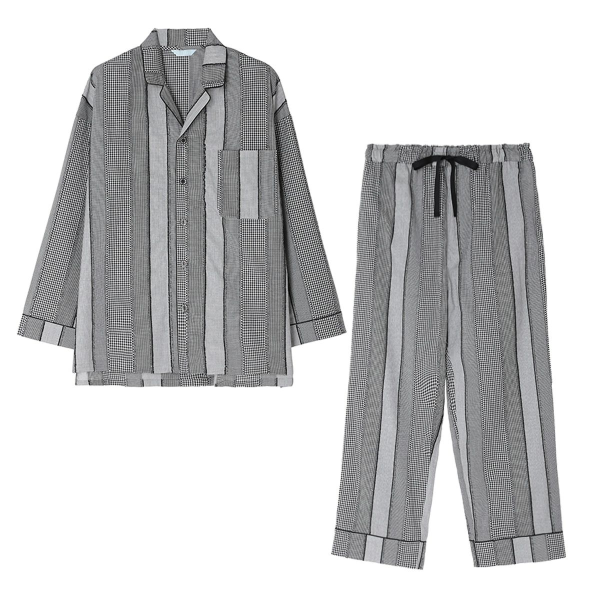 キッドブルー　ストライプ  パジャマ シャツ 24CRサッカーストライプ[7分袖パジャマ] | KID BLUE OFFICIAL ONLINE STORE