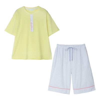 25ピンストライプ[5分袖パジャマ]