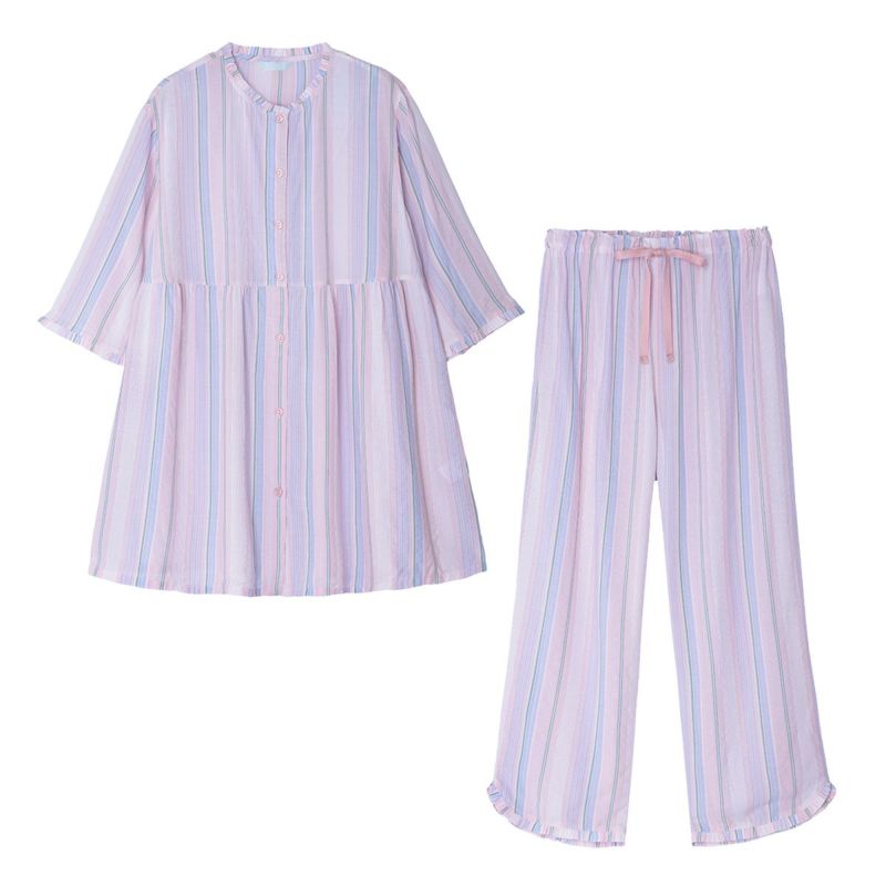 25CRサッカーストライプ[7分袖パジャマ] | KID BLUE OFFICIAL ONLINE STORE