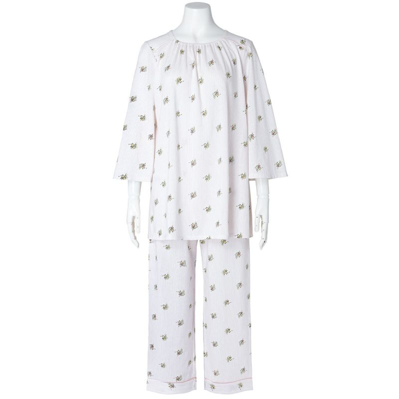 【新品】KID BLUE レディースワンピース小花柄パジャマ 25ストライプブーケPt[8分袖パジャマ] | KID BLUE OFFICIAL