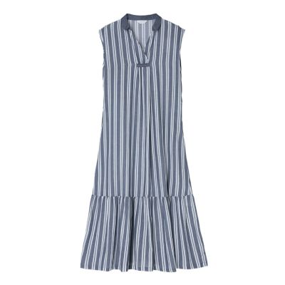 25シャンブレーデニム[フレンチスリーブワンピース]
