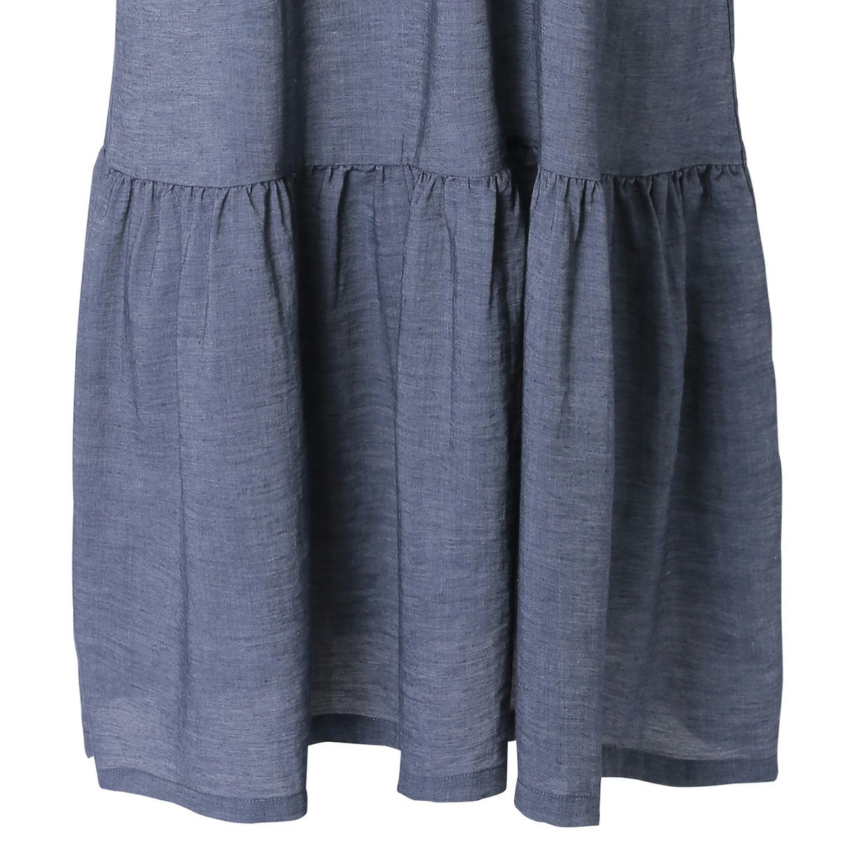 25シャンブレーデニム[フレンチスリーブワンピース] | KID BLUE