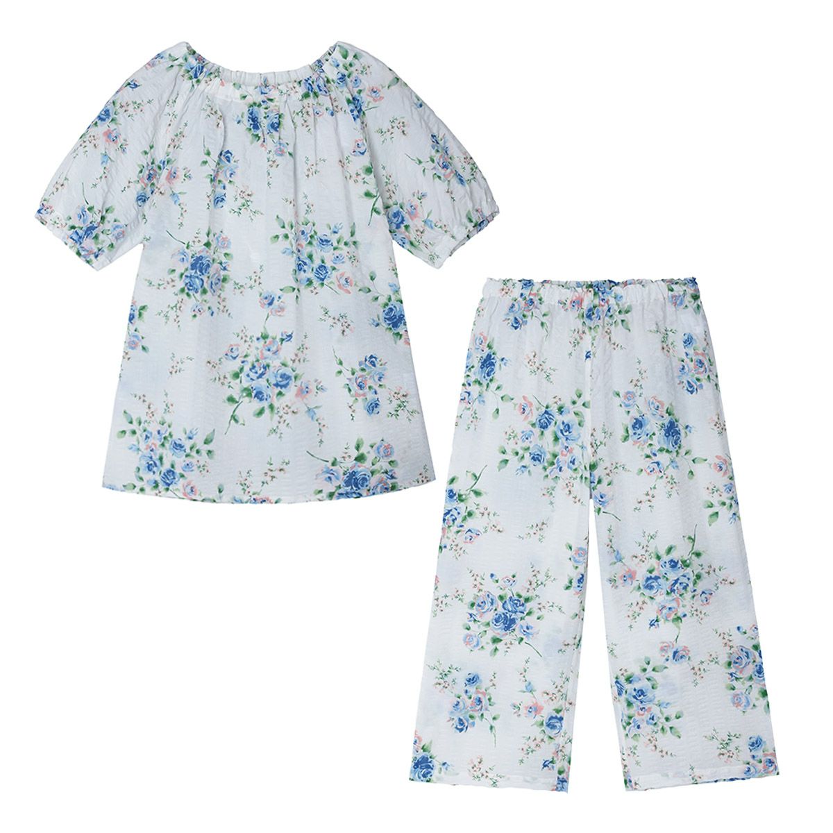 24シャーリングチェック[7分袖パジャマ] | KID BLUE OFFICIAL ONLINE STORE