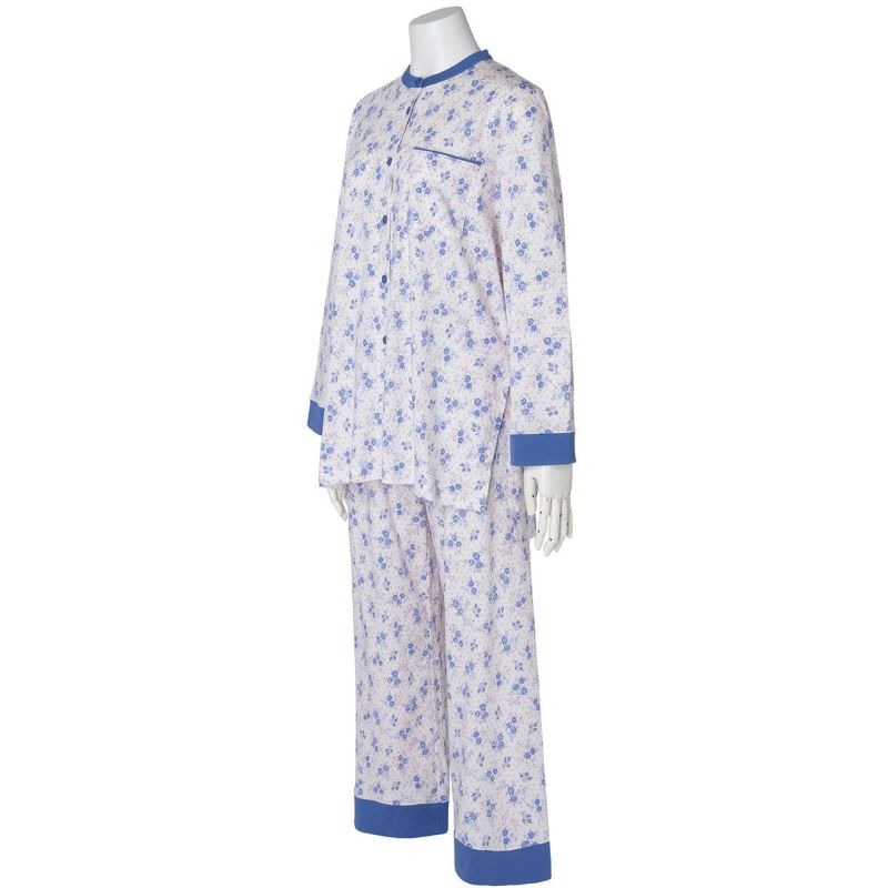 【新品】KID BLUE レディースワンピース小花柄パジャマ キッドブルー ピンドットフラワーN 長袖 ワンピース ルーム