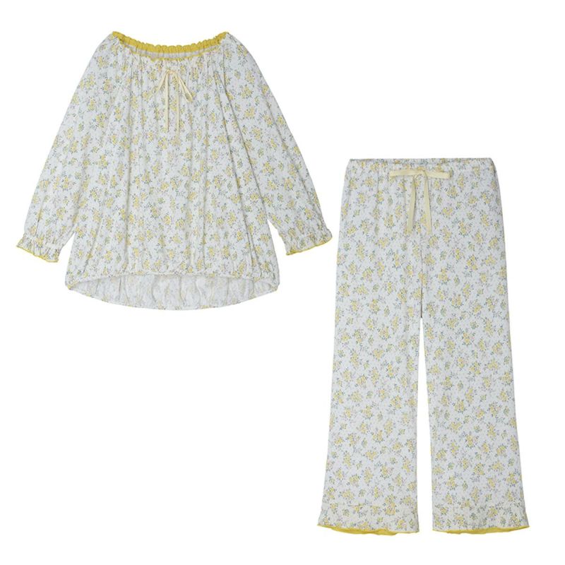 未使用品.KID BLUE ルームウェアトップス (アイボリー) KID BLUE(キッドブルー)｜25グレイスフルコットンパジャマ