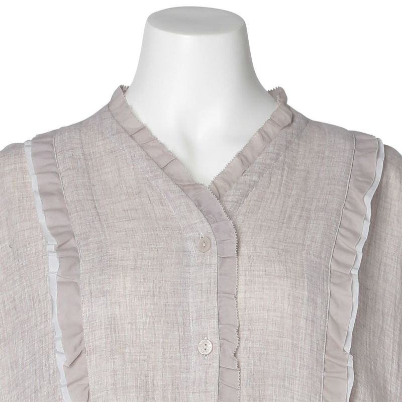 【超美品】Courregessport futur チェニック丈白長袖スウェット 51822552-