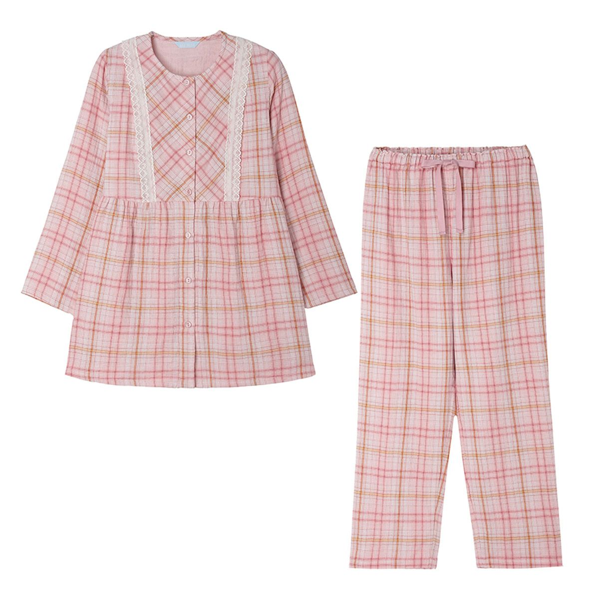 トリプルガーゼブランケットチェック[長袖パジャマ] | KID BLUE