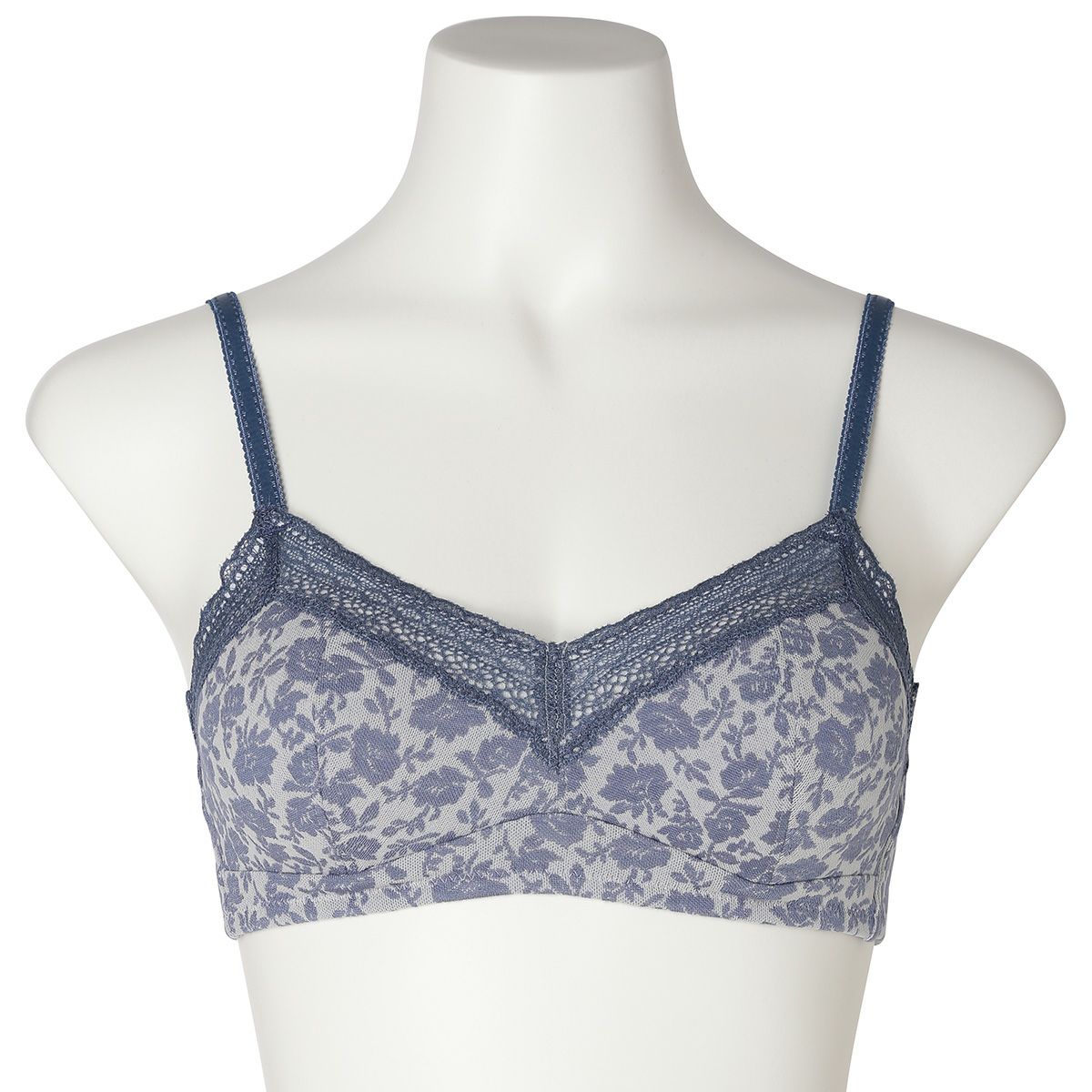 25フラワーJQ[フックアイソフトブラジャー(ノンワイヤー)] | KID BLUE