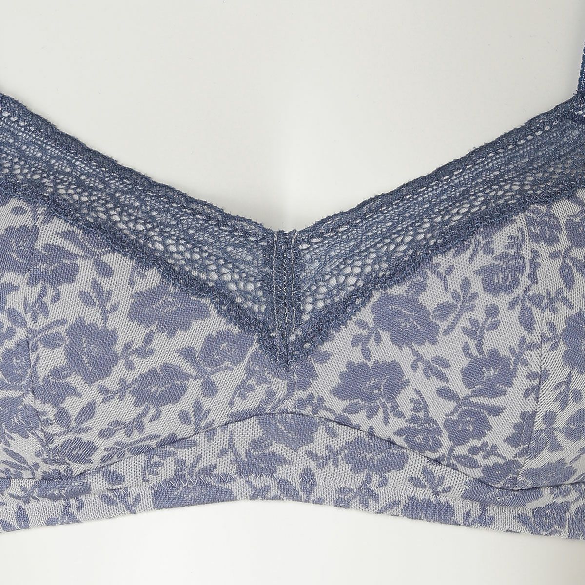 25フラワーJQ[フックアイソフトブラジャー(ノンワイヤー)] | KID BLUE