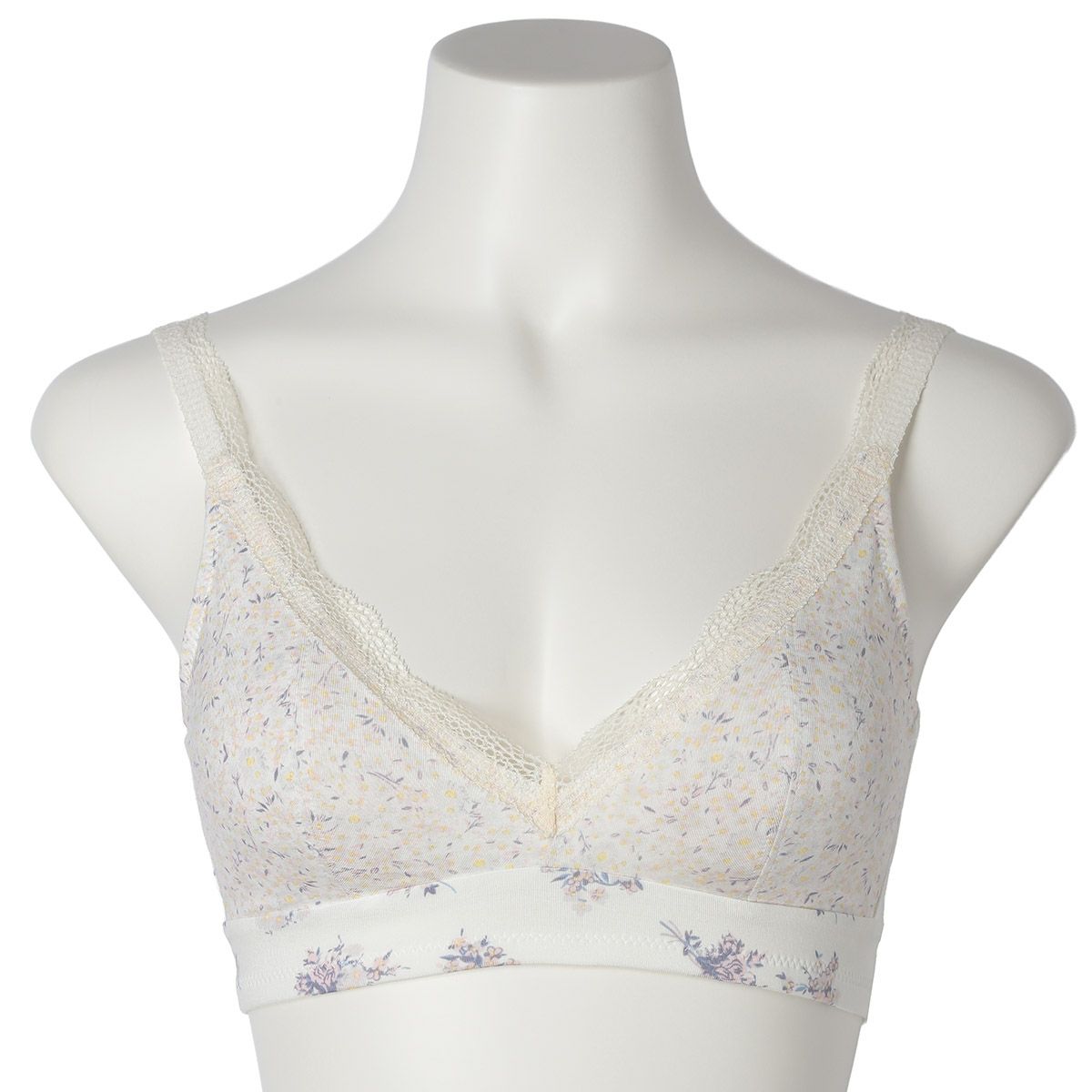 26ブリティッシュブーケ[フックアイソフトブラジャー(ノンワイヤー