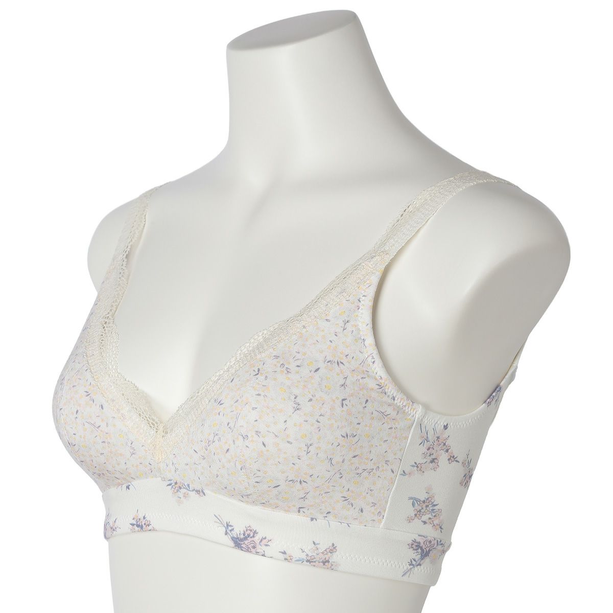 26ブリティッシュブーケ[フックアイソフトブラジャー(ノンワイヤー