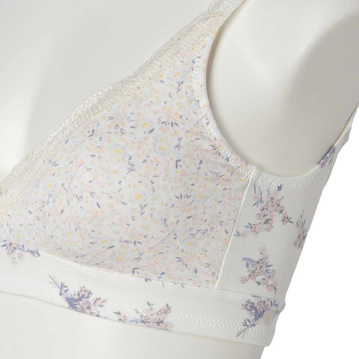 26ブリティッシュブーケ[フックアイソフトブラジャー(ノンワイヤー