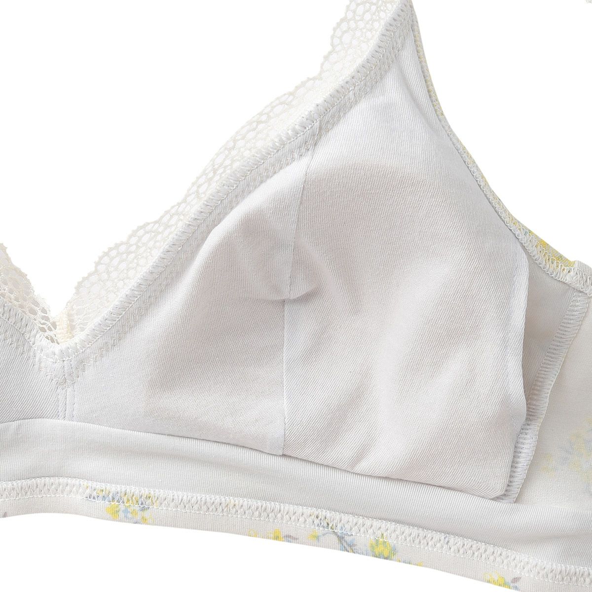 26ブリティッシュブーケ[フックアイソフトブラジャー(ノンワイヤー